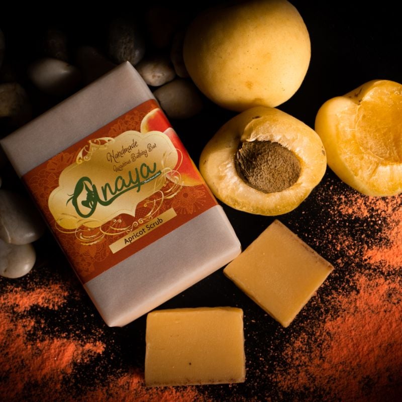 Orgenik: Apricot Scrub Luxurious Handmade Bathing Bar with the Finest Ayurvedic Ingredients from the brand Anaya